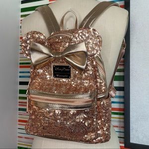 Loungefly Disney Rose Gold Minnie Backpack